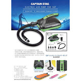 CAPTAIN STAG SUP Electric Air Pump, DC 12V, Cigarette Lighter Socket, Compatible with SUP, Compatible with Inflatable Canoes, 4 Included Adapters, For Inflating and Discharging, Auto Stop US-5021