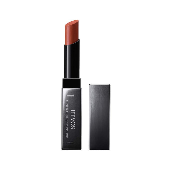 ETVOS Mineral Sheer Rouge 2g Luster Transparency Soap-off Hypoallergenic Lipstick for Sensitive Skin #Orange Pekoe