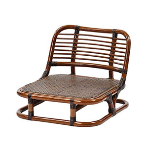 Sunflower Rattan Brown W20.5 x D22.4 x H17.3 inches (W52 x D57 x H44 cm) Rattan Hand Knitted Seat Chair Square Type C020KA