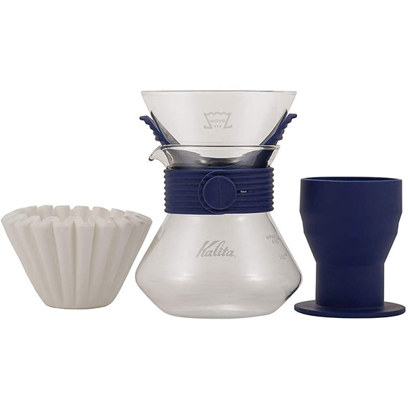 Kalita Coffee Dripper, Wave Style Up, Navy, For 2-4 People, #185 #35246