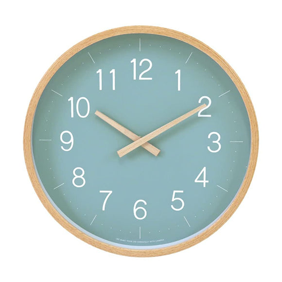 Campus 91900013 Wall Clock, Large, Wall Clock, Large Size, Wall Clock, Blue Green, Scandinavian, Wall Clock, Stylish, Simple, Wood, Interior, Creer