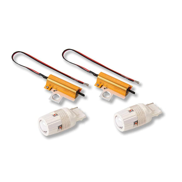 A.Yours YH808-4912 LED TURN Signal Set, Rear Only, Metal Clad Resistors X 2 T20 Pinch Parts X 2, Amber, S