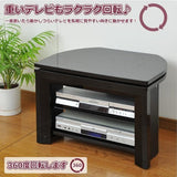 Yamazen TV turntable Width 59.5 x Depth 39.5 x Height 3 cm 360 degree rotation Finished product Shiny Black GKE-600 (SBK)