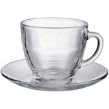 Duralex Jiggon Cup & Saucer, 7.8 fl oz (220 cc), Set of 6