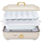 Iris Ohyama PHP-1002TC-VC Hot Plate, Takoyaki Device, Adjustable Temperature Function, Vanilla Cream