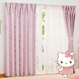 Sanrio SB-521-S Kitty Grade 2 Blackout Curtains, Thermal Insulation, Width 39.4 x 70.1 inches (100 x 178 cm), Length