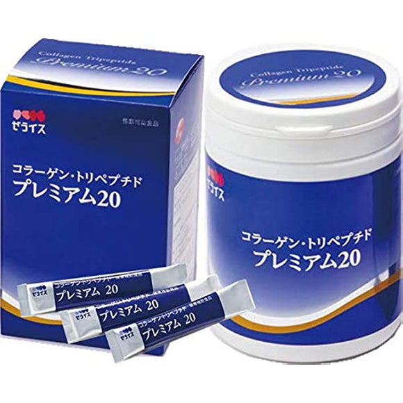 New Premium 20 High Concentration Collagen Trypeptido, Value 7.1 oz (200 g) Bottle 0.1 oz (4 g) x 30 Pack Sticks Set