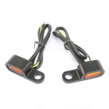 Ultra mini micro mini LED TURN Signal, eh Black Body, Orange Lens, Car Inspection Compatible, Set of 2, Orange/Amber Light 2