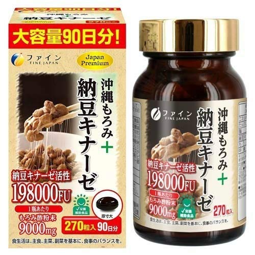 Fine Okinawa Moromi Natto Kinase Large Capacity 4.2 oz (121.5 g) (450 mg x 270 tablets)