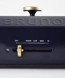 BRUNO BOE021-NV Compact Hot Plate, Main Body, 2 Types (Takoyaki, Flat), Navy, Highly Recommended, Stylish, Cute, Includes Lid and Lid, 1,200 W, Temperature Adjustable