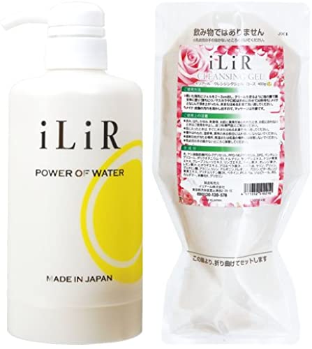 iLiR makeup and skin cleansing gel rose nature 400g pump + refill