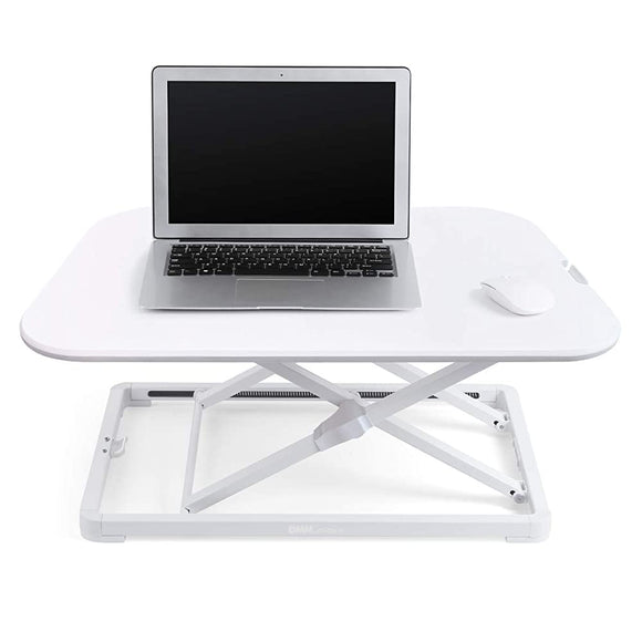 DMM.make DKS-LDS680W Tabletop Elevation Desk, Single, 680 White, 6 Levels of Adjustment, Spring Type, Place on Desk, Standing, Home Telework