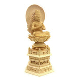 Kurita Buddha Brand [Nyorai] Dainichi Nyorai (Kongo World) Floor Statue, Cypress Wood, Luxury Wood Carving, Nichirin Light Back, Hex Stand (2.5 Size) 5644