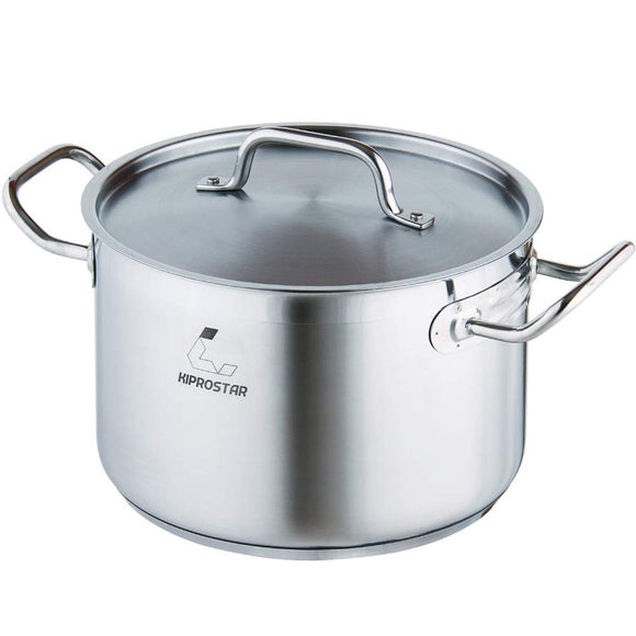 KIPROSTAR Induction Pot, Stainless Steel, Half Size, 10.2 inches (26 cm) (with Lid)