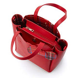 Sanrio Hello Kitty 2-Way Mini Tote Bag, Hello Kitty Tartan, Red