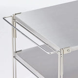 Muji 37167018 Stainless Steel Unit Shelf Wagon Set, Width 25.4 x Depth 16.1 x Height 27.8 inches (64.5 x 41 x 70.5 cm)