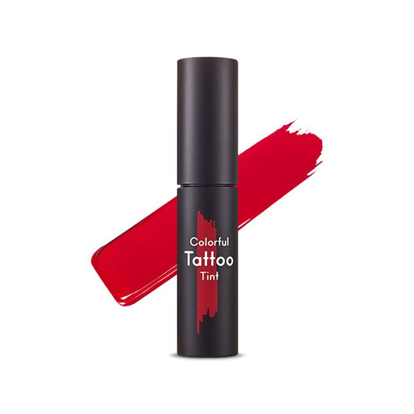 ETUDE Colorful Tattoo Tint RD302 Red On Bear [Lipstick, Lip Tint, Non-Fade] 4 Grams