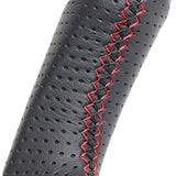 REAL (Real) Steering [Levogue (VM4/VMG)/WRX STI (VAB)/WRX S4 (VAG)] All Leather [Center Mark] (Red x Black Euro Stitch) SBA-LPB-RD