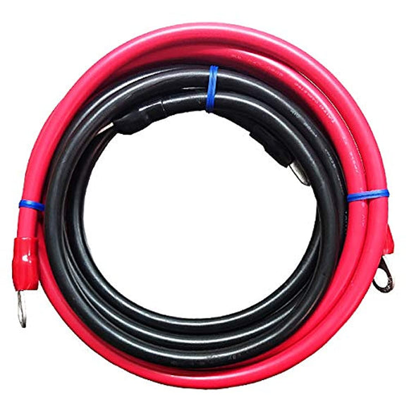 KAUSMEDIA R22-8s 59.1 inches (150 cm) Battery Cable, KIV 22SQ Cable, 4.9 ft (1.5 m), Crimping Terminal, 0.3 inch (8 mm), R22 8s, Battery, Parallel Connection, Inverter, Vinyl Insulated Wire for Electrical Equipment , Marine