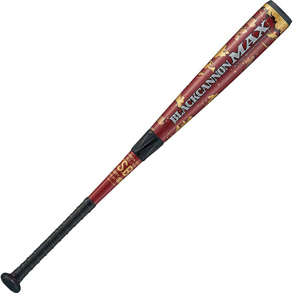Made by ZETT (Zet) Youth Baseball Rubber Bat Black Cannon Max FRP (Carbon)