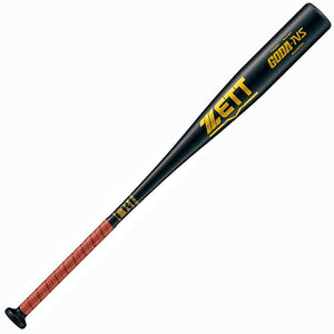 ZETT Mid School Hard Baseball Bat Goda NS Metal (Made of Super Duralumin), Black (1900)