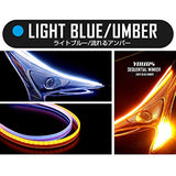 YOURS SEQUENTIAL TURN SIGNAL FUNCTION, LED TAPE, WHITE/FLOWING AMBER, 23.6 Inches (60 cm), Set of 2, [2] m