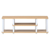 Fuji Trading TV stand 32 type compatible Low type Width 111.5cm Natural white Lightweight Easy assembly Fit 99914