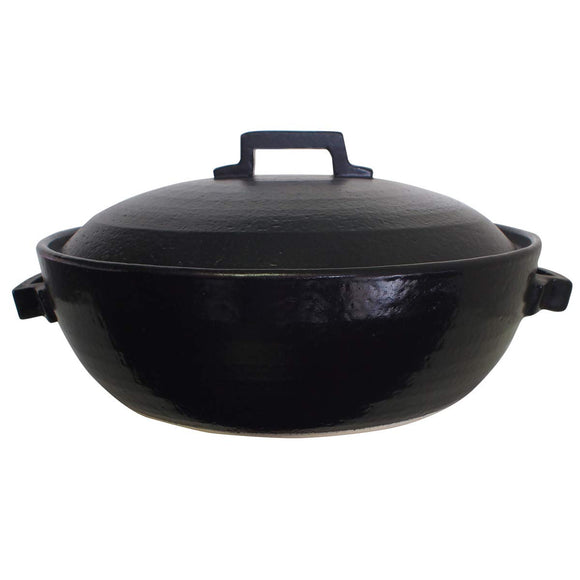 Maruyoshi Ceramic Processing IH Pot, Style Black 9, Black, 0.1 gal (3.0 L), IH Compatible, Stylish, No. 9 M0184