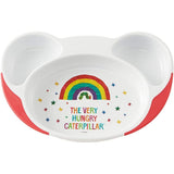 Skater WP7 Children's Plate, Easy to Scoop, Children's Tableware, Baby Lunch Plate, Harapeko Caterpillar, 9.0 x 6.2 x 1.4 inches (22.7 x 15.7 x 3.6 cm)