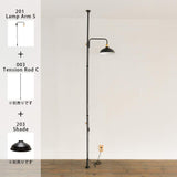 DRAW A LINE D-BLS-BK Lamp Arm, Black, Size: Width 15.0 x Depth 2.0 x Height 6.3 inches (38 x 5 x 16 cm)