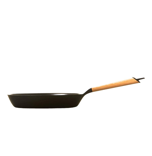 Vermicular Frying Pan with Lid 10.2 inches (26 cm) Vermicular Handle: Oak Wood with Lid