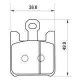 DAYTONA 97158 Motorcycle Brake Pads, Golden Pad X (Sintered Metal Pad), GSX-R1000 (03), ZX-12R (04-06), ZX-10R (04-07), ZX-6R (03-06), etc. FOR Front USE, No Loose: 106