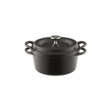 Vermicular MBK14R Oven Pot Round 5.5 inches (14 cm), Anhydrous, Enameled Pot, Includes Dedicated Recipe Book, Matte Black