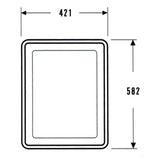 AG 18-8 Stainless Steel Square Bat, 23.0 x 16.5 x 4.4 inches (582 x 421 x 112 mm), 3 Pieces