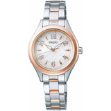 [Seiko Watch] Watch Seiko Selection Ladies Solar Radio Arabic Figures Model SWFH118 Ladies Silver + Pink Gold