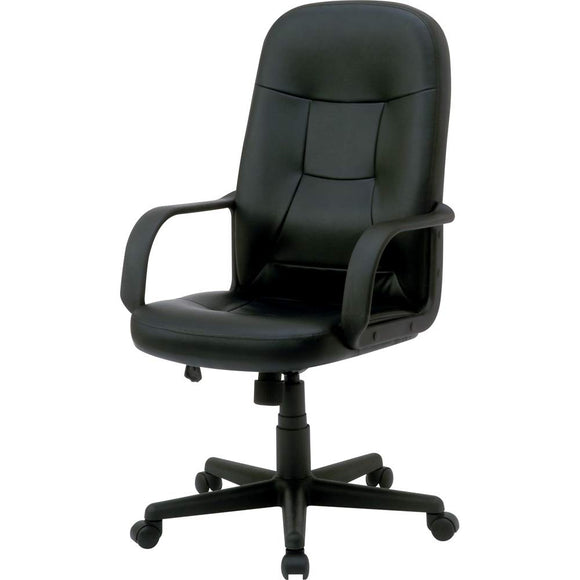 Nakabayashi CCL-002D OA Leather Chair, High Back, Black