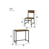 Hagiwara LDC-4696BR Desk Set with Chair, Desk and Chair Set, Outlet, Width 31.5 inches (80 cm), Study Desk, Telework, Brown