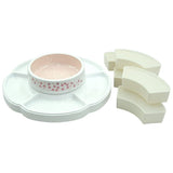 Y15343 Rotating Party Plate (Small Pot with Tapper), First Cherry Blossom, White