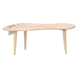 Fuji Boeki 37000 Foot Natural Signature Low Table, Living Room Table, Width 37.0 inches (94 cm), Natural, Foot-Shaped, Wood