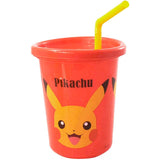 Skater SIH3ST-A Pikachu Face Pokemon Tumbler with Straw, 3 Pieces, 10.2 fl oz (320 ml), Made in Japan