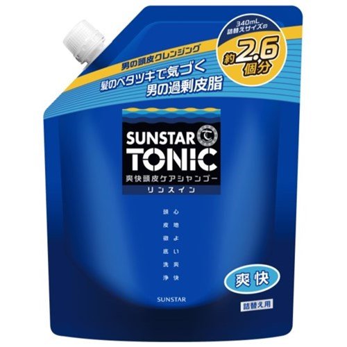 Sunstar Tonic Shampoo Rinse In Refreshing Scalp Care Refill 900mL Non-Silicon Formula [Citrus Herb Fragrance]