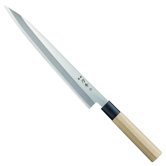 Fuji Cutlery FC-374 Willow Blade, Left Handed, 10.6 inches (270 mm), Made in Japan, Molybdenum Vanadium Steel, Single Blade, Kansai Style Sashimi Knife, Hideusaku Molybdenum Vanadium Steel Japanese