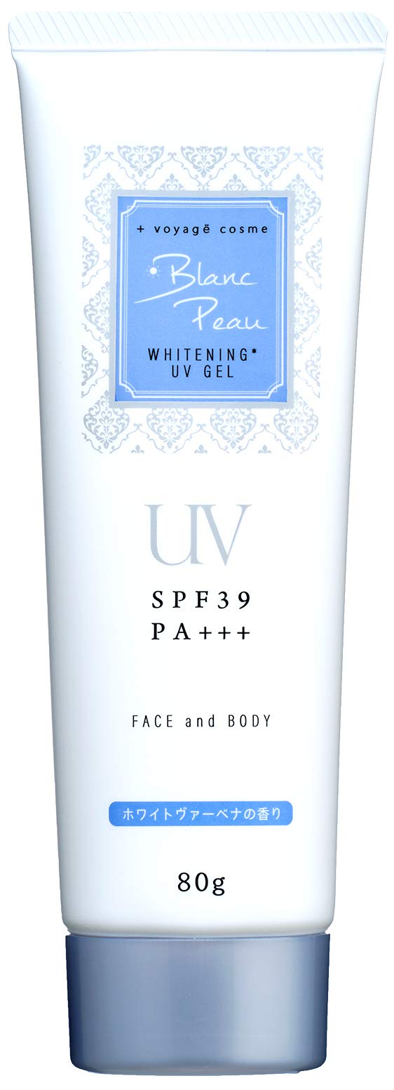 Blanc Peau [Medicated Whitening] UV Serum Gel SPF39/PA+++ Flower Sunscreen White Vervena Fragrance Transparent 80g