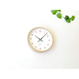 KATOMOKU Plywood Clock 22 Radio Clock Orange Sweep (Continuous Second Hand) km-121ORRC 10.0 inches (252 mm)