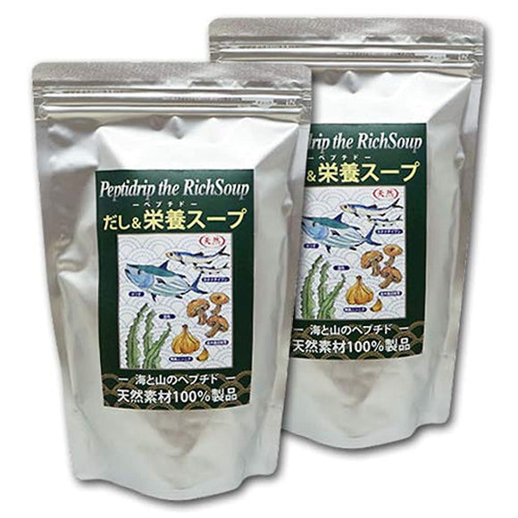 Natural Pepuchi Drip Dashi & Nutritional Soup, 17.6 oz (500 g) x 2 Piece Set