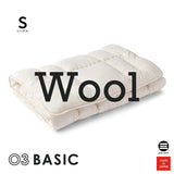 03BASIC BAYS081S Futon Mattress, 100% Wool, S (Single)