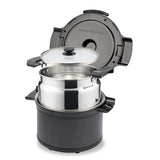 Pearl Metal Ecock II HB-6446 Vacuum Insulated Cooking Pot, Cooker, 1.1 gal (3.2 L), For 3 to 5 People, Black