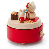 Sanrio 577871 Hello Kitty Lucky Wooden Music Box, H 9151, Red, Brown