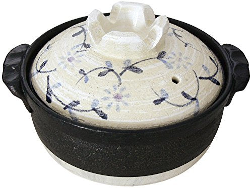 Banko ware Ceramic processing IH compatible clay pot No. 6 for 1 person Dyed arabesque 3080-1852