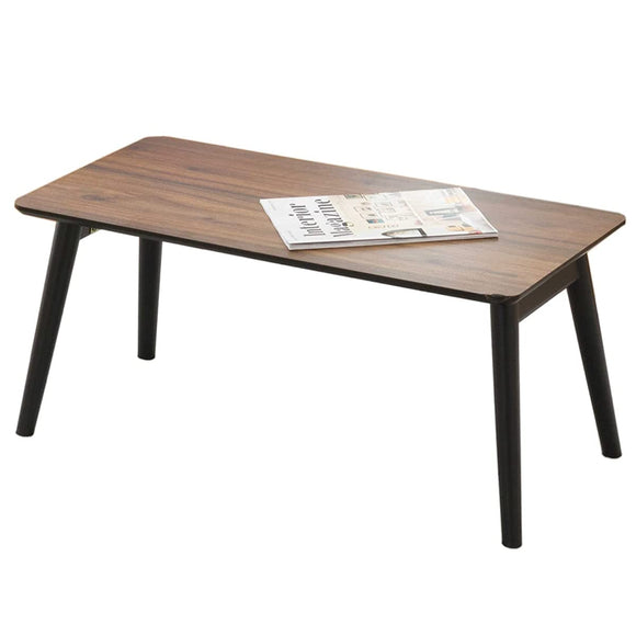 Doshisha FTM8040-BR Low Folding Table, Center Table, Black, Width 31.5 x Depth 15.7 x Height 13.8 inches (80 x 40 x 35 cm), Stylish, Scandinavian, Dark Brown Black